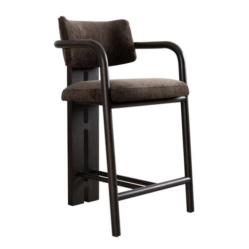 Contemporary Upholstered Counter-Height Stool
