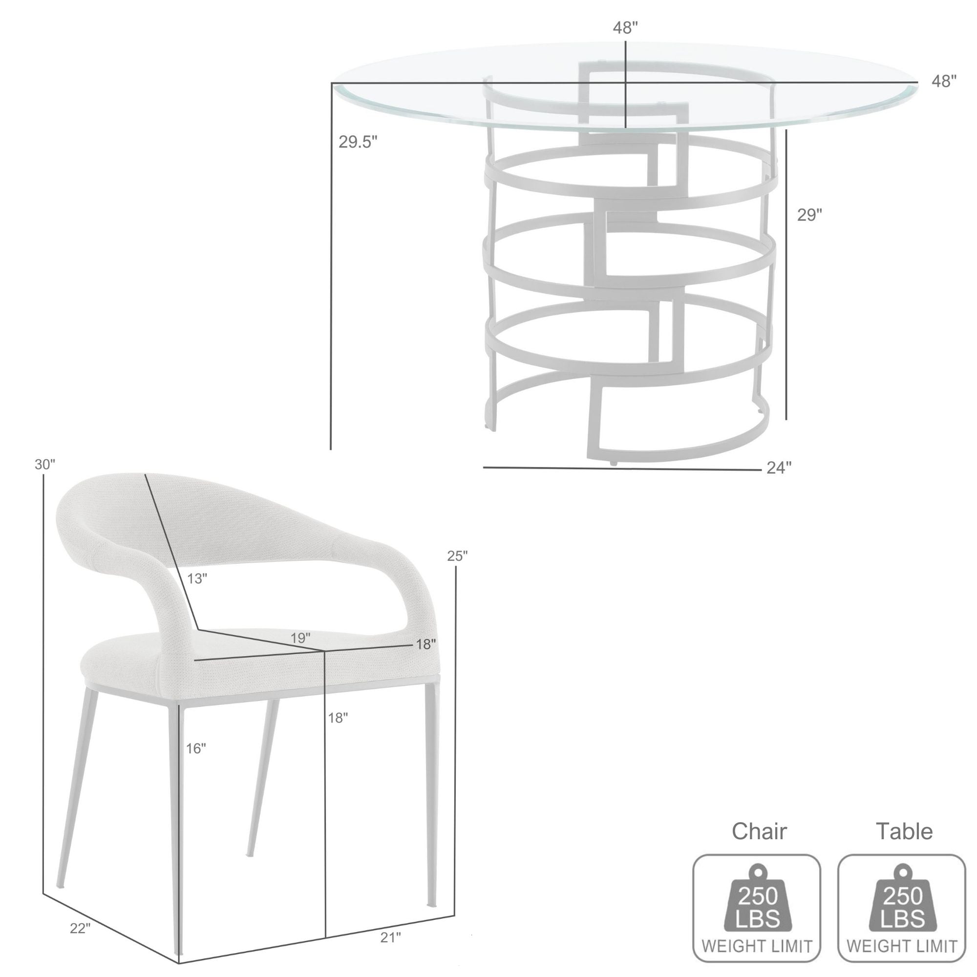 Armen Living Diaz / Morgan 5-pc. Dining Set