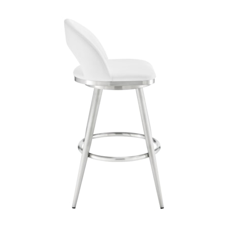 White Counter-Height Stool