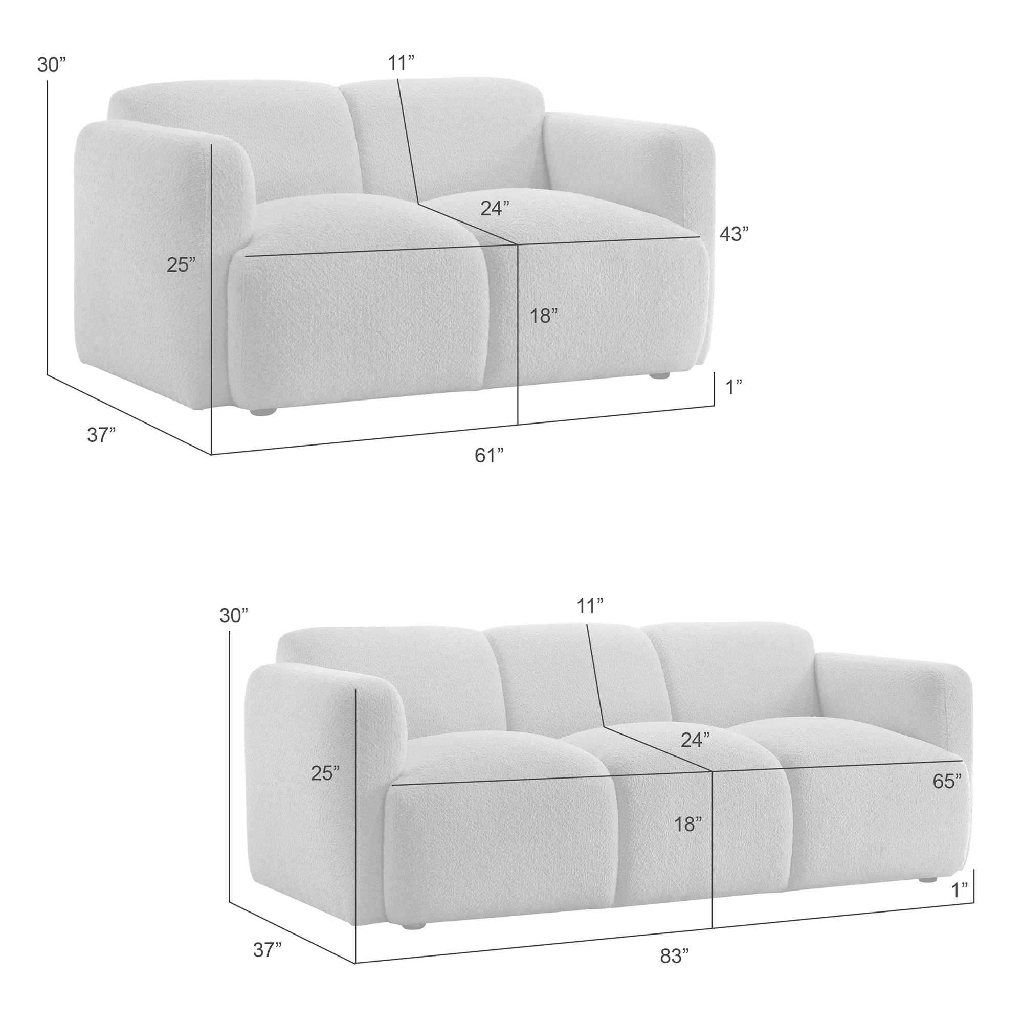 Armen Living Sierra 2-pc. Upholstered Living Room Set