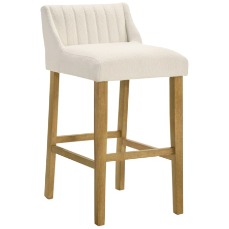 Upholstered Barstool w/Channel Tufting