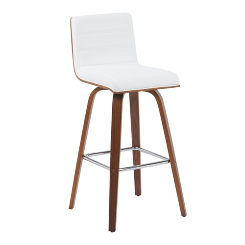 Contemporary Upholstered Swivel Barstool