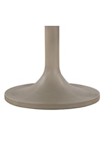 Armen Living Pippa Pippa Concrete and Metal Tulip Round Dining Table