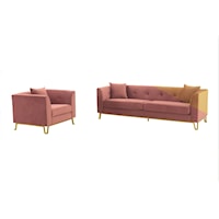 Contemporary 2-Piece Sofa and Chair Set