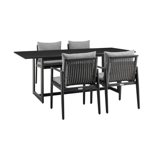 5-Piece Outdoor Aluminum Dining Set
