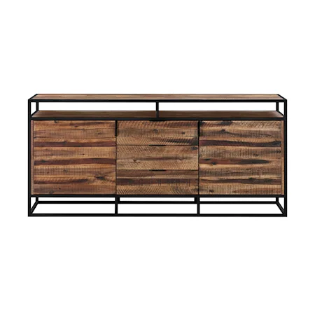 Rustic 3-Drawer Acacia Sideboard Buffet 