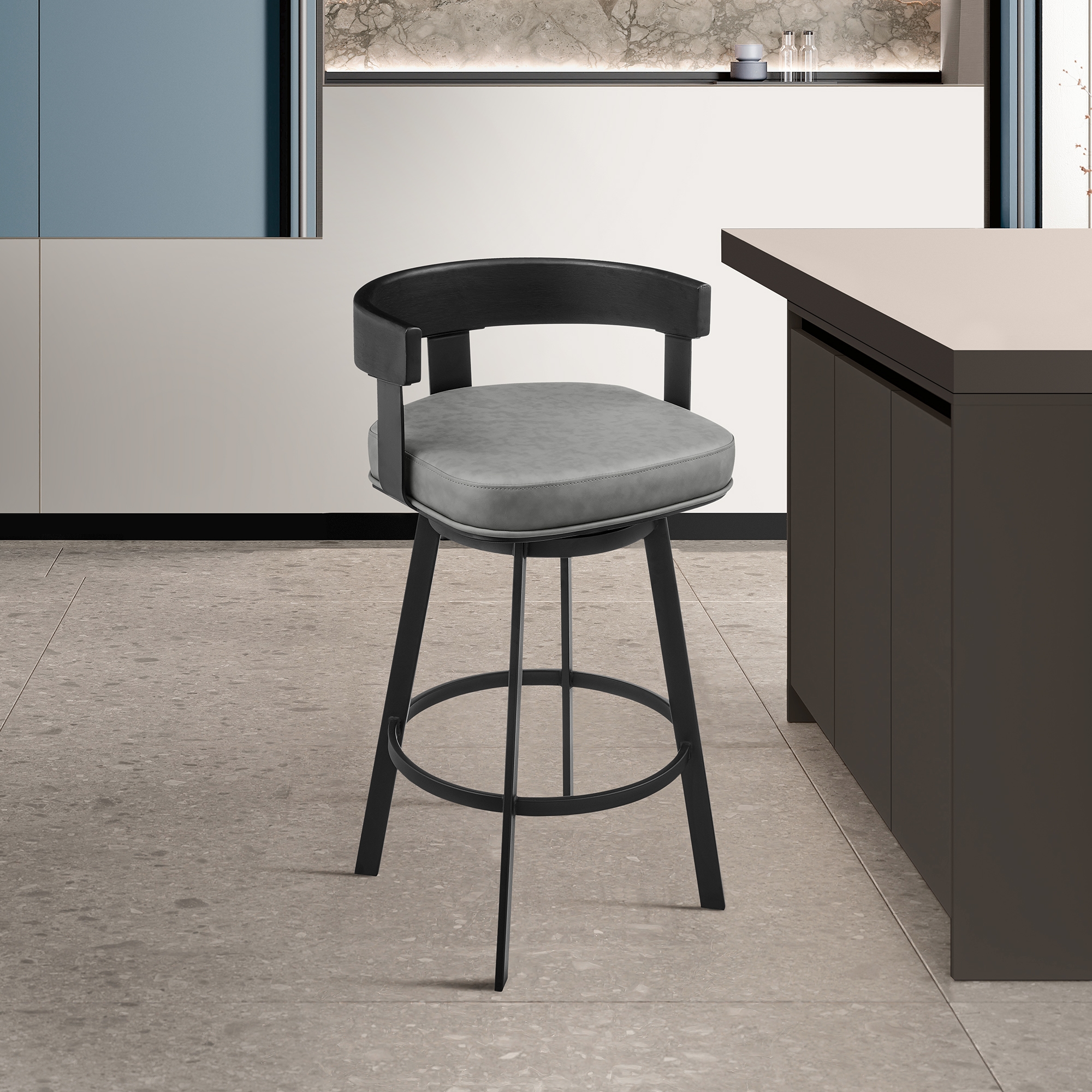 Armen Living Idris 26" Swivel Counter Stool
