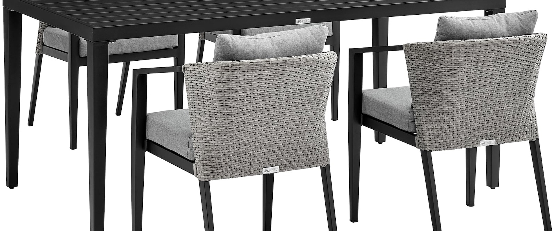 Casual Outdoor Patio 5-Piece Dining Table Set 