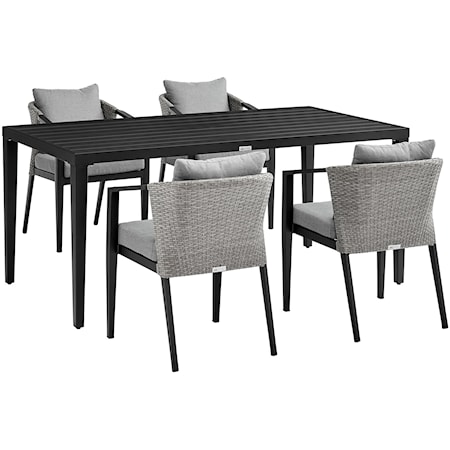 Outdoor Patio 5-Piece Dining Table Set 
