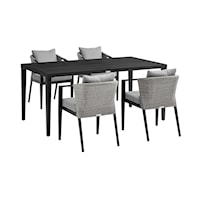 Casual Outdoor Patio 5-Piece Dining Table Set 