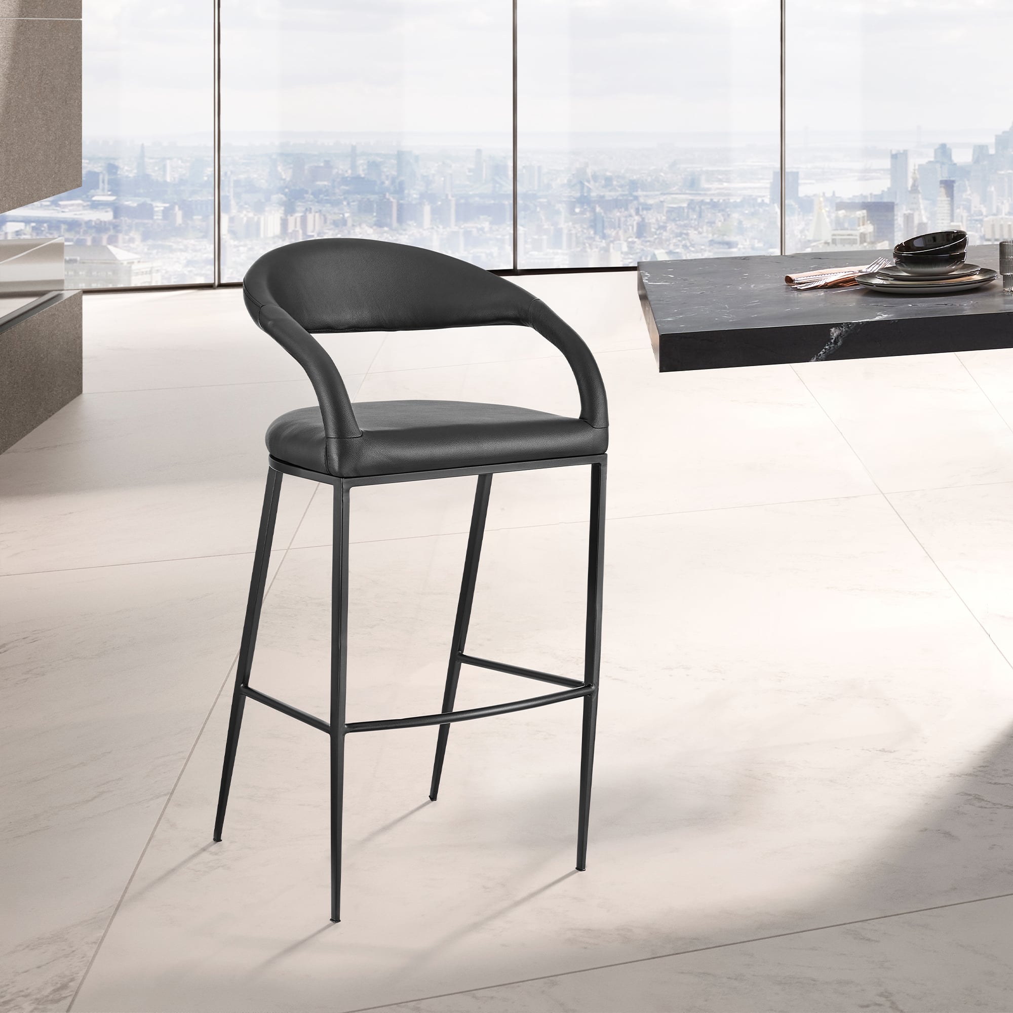 Armen Living Ramona Fixed Counter-Height Stool