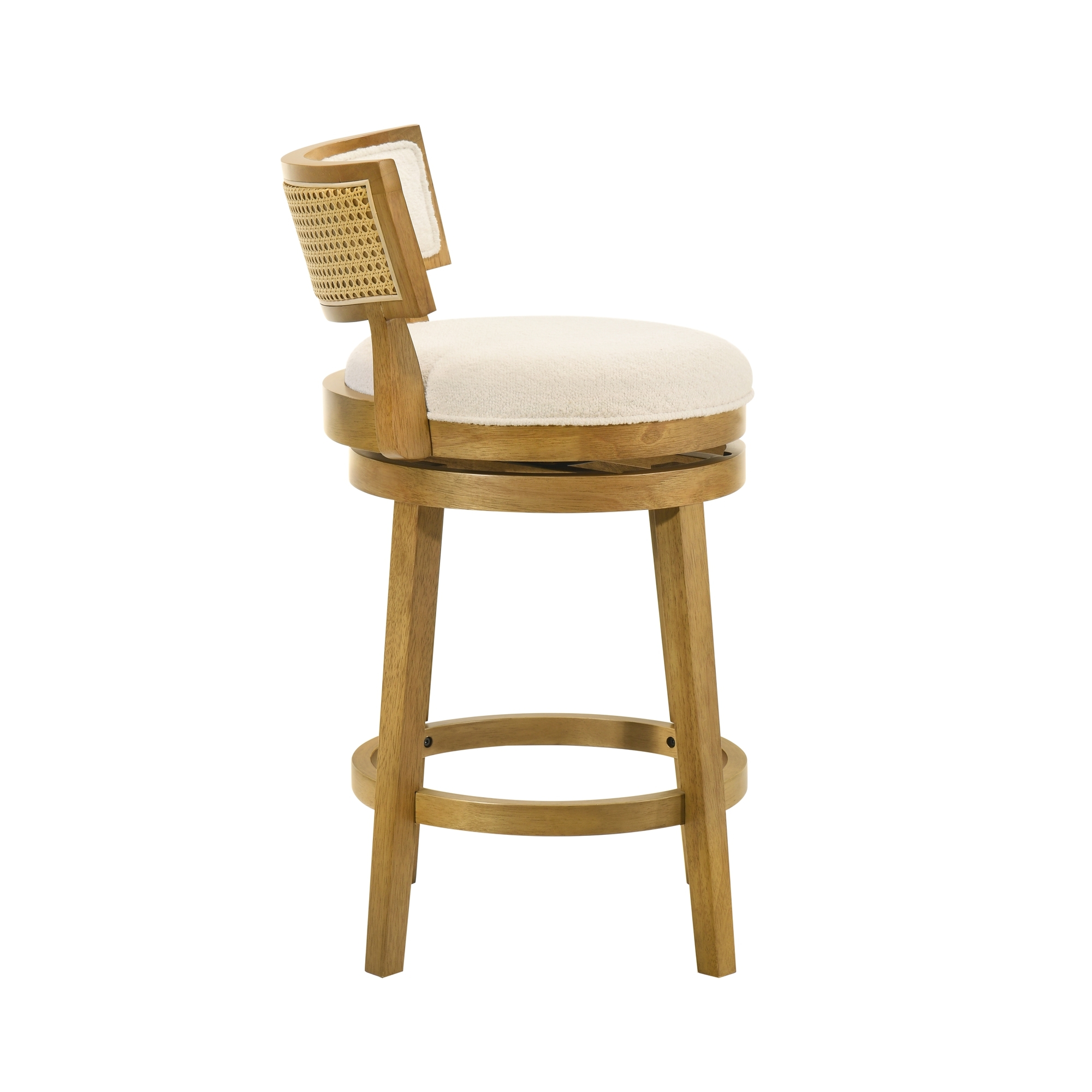 Upholstered Round Swivel Counter Stool