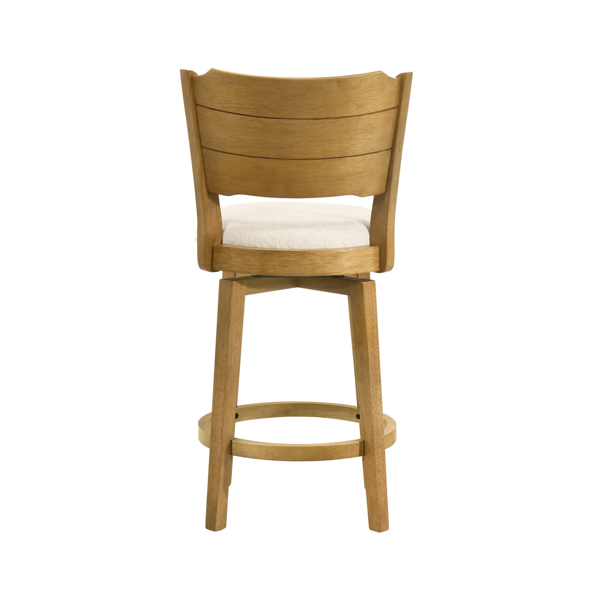 Armen Living Winsley Wooden Swivel Counter Stool w/Uph. Seat