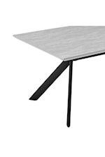 Armen Living Margot Contemporary Light Gray Rectangular Dining Table