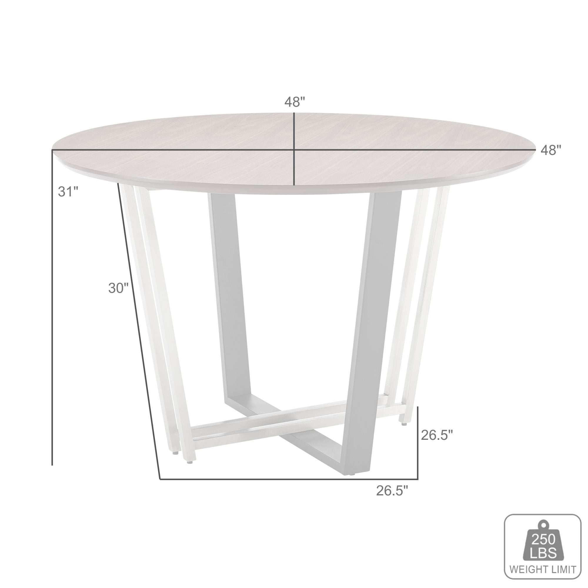 Armen Living Joana Round Dining Table