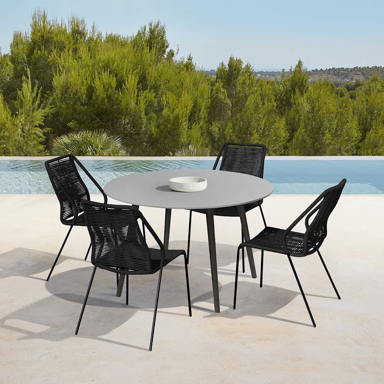 Armen Living Syndey / Clip 5-Piece Outdoor Dining Set