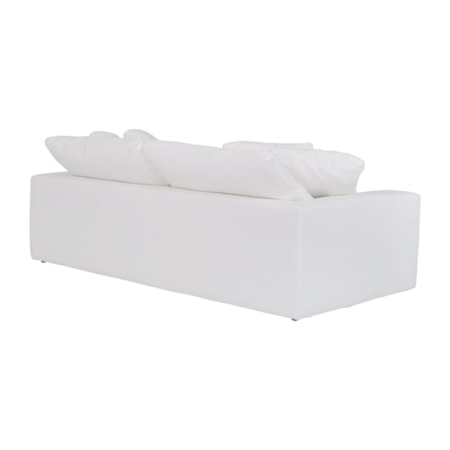 White 2-Cushion Sofa