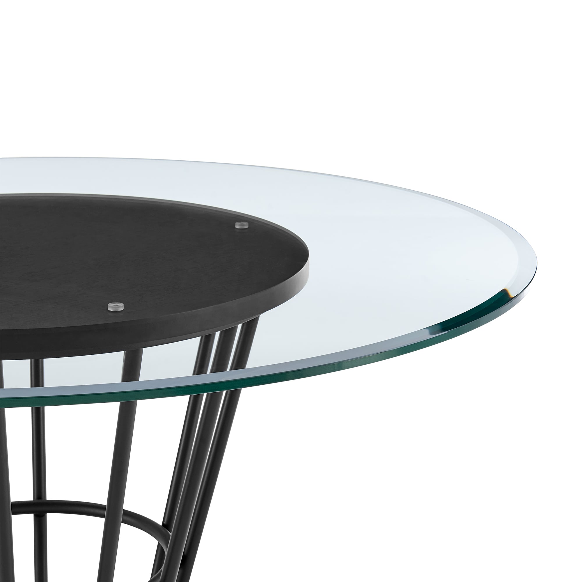 Armen Living Veronica / Shannon 5-Piece Round Dining Table Set