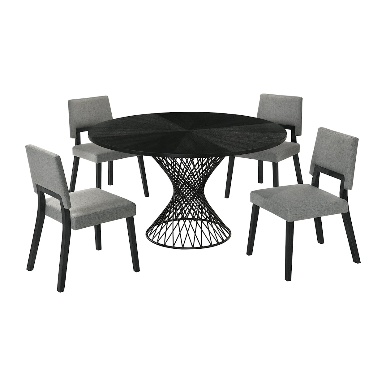 Armen Living Cirque / Channell Dining Set