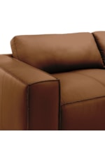 Armen Living Clayton 2-pc. Modern Casual Leather Living Room Set with Robust Track Arms