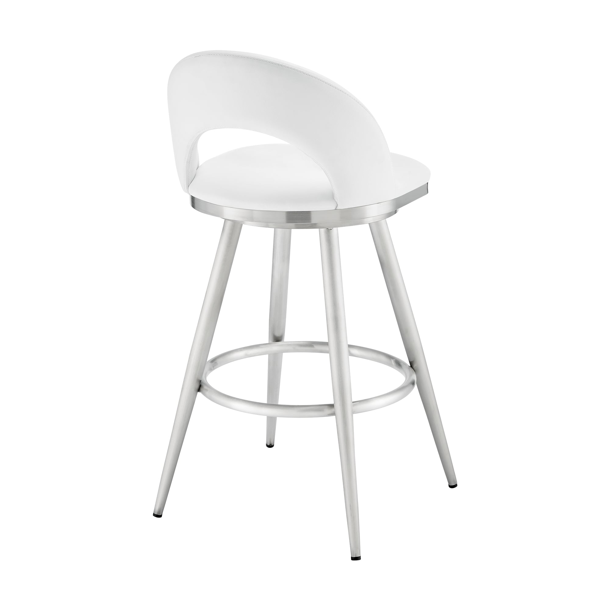 Armen Living Charlotte White Barstool