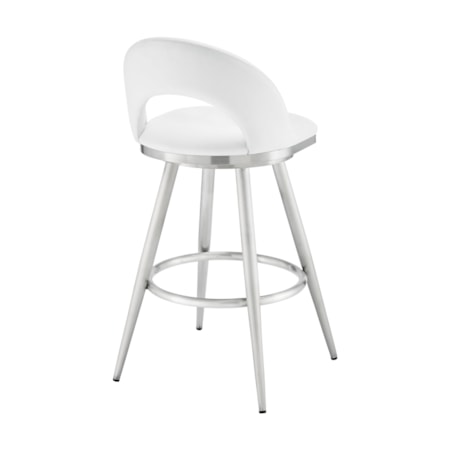 White Counter-Height Stool