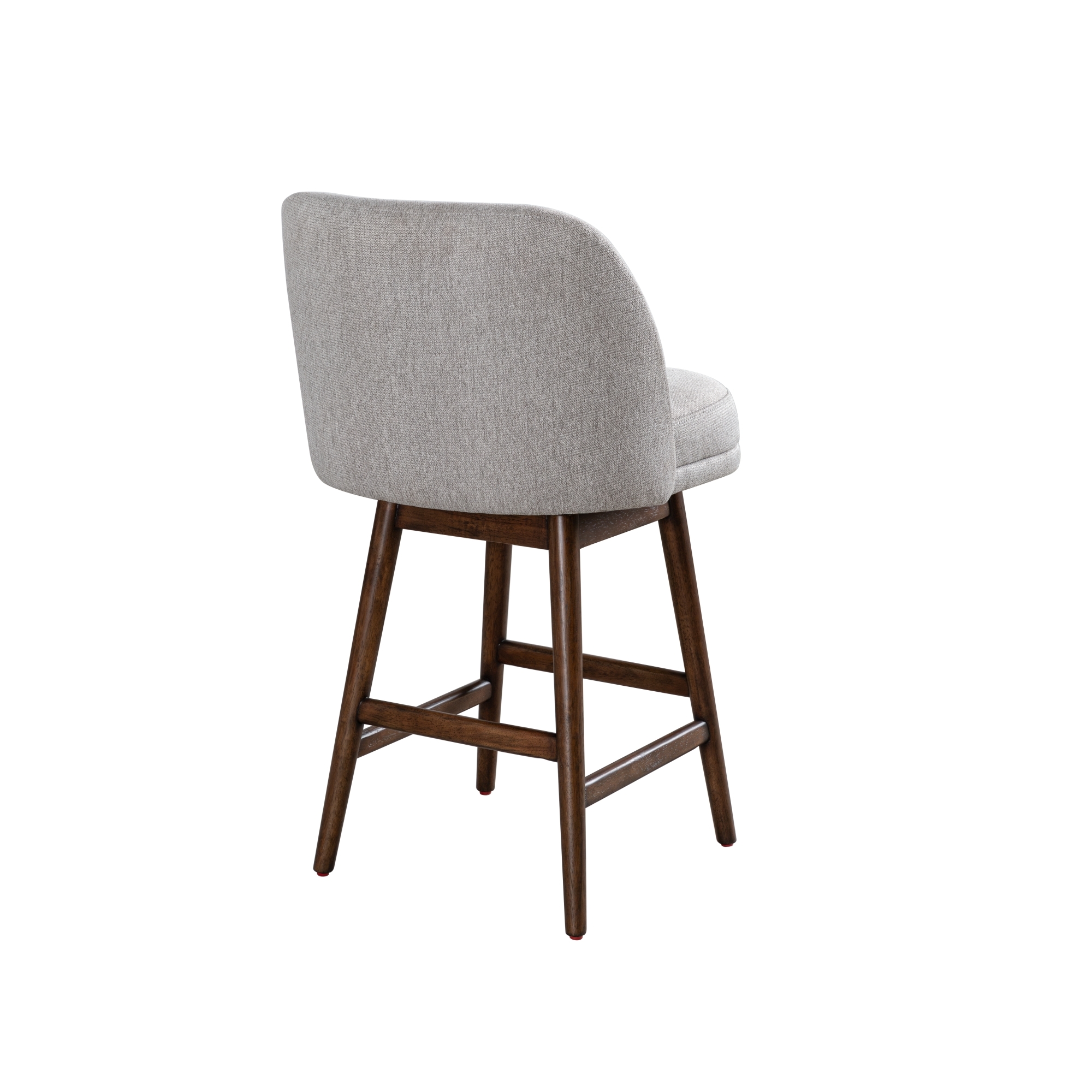 Armen Living Sadie Upholstered Solid Wood Swivel Counter Stool