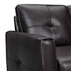 Armen Living Almafi Brown Leather Sofa