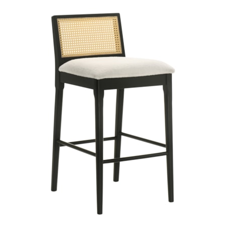 Woven-Back Barstool