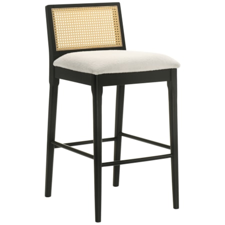 Woven-Back Barstool