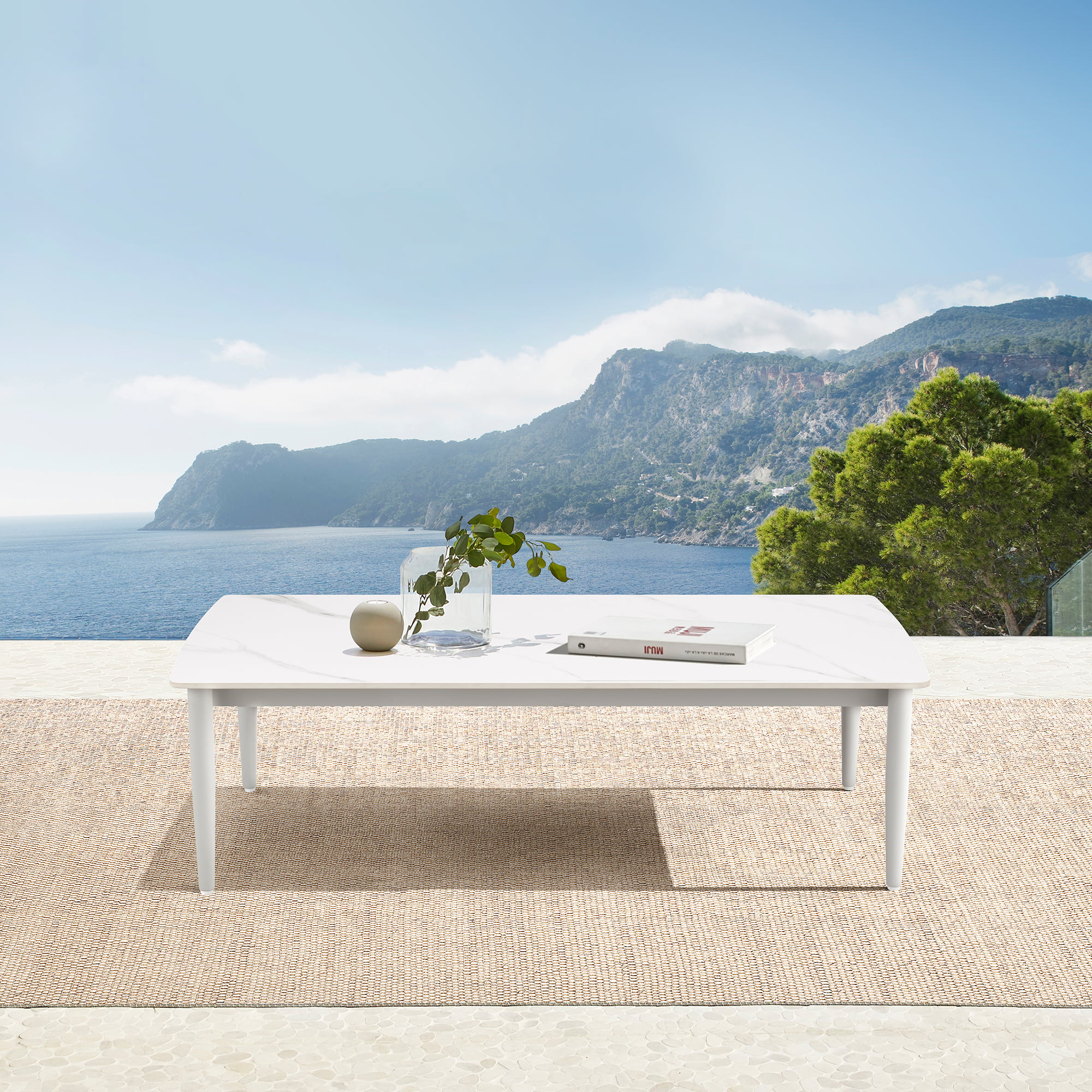 Armen Living Rhodes Outdoor Coffee Table