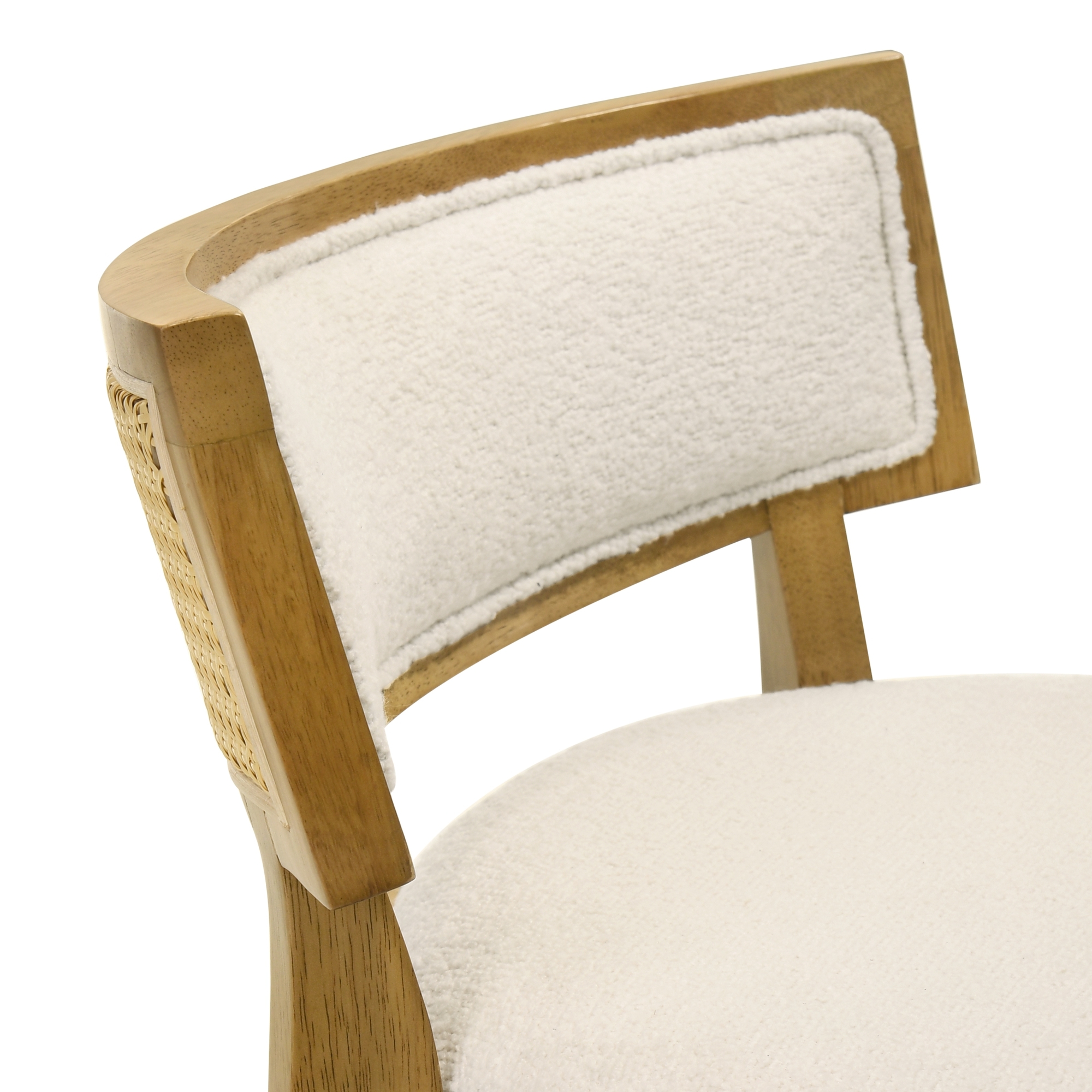 Armen Living Noely Upholstered Round Swivel Counter Stool