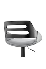 Armen Living Karter Contemporary Adjustable Height Swivel Bar Stool