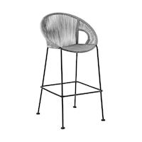 Casual 26" Indoor/Outdoor Counter Stool with Grey Rope