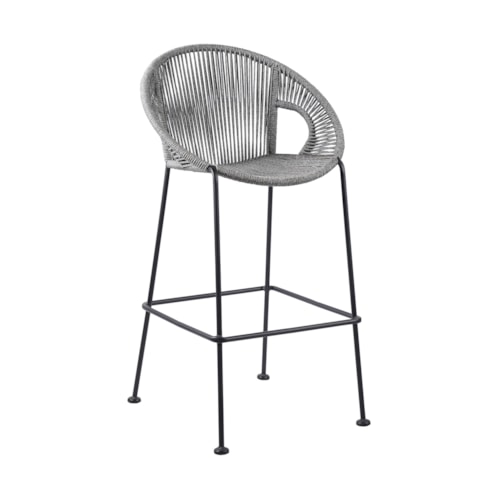 Casual 26" Indoor/Outdoor Counter Stool with Grey Rope
