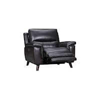 Casual Leather Recliner with USB