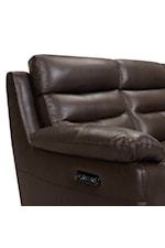 Armen Living Hayward Leather Power Reclining Sofa with USB Ports