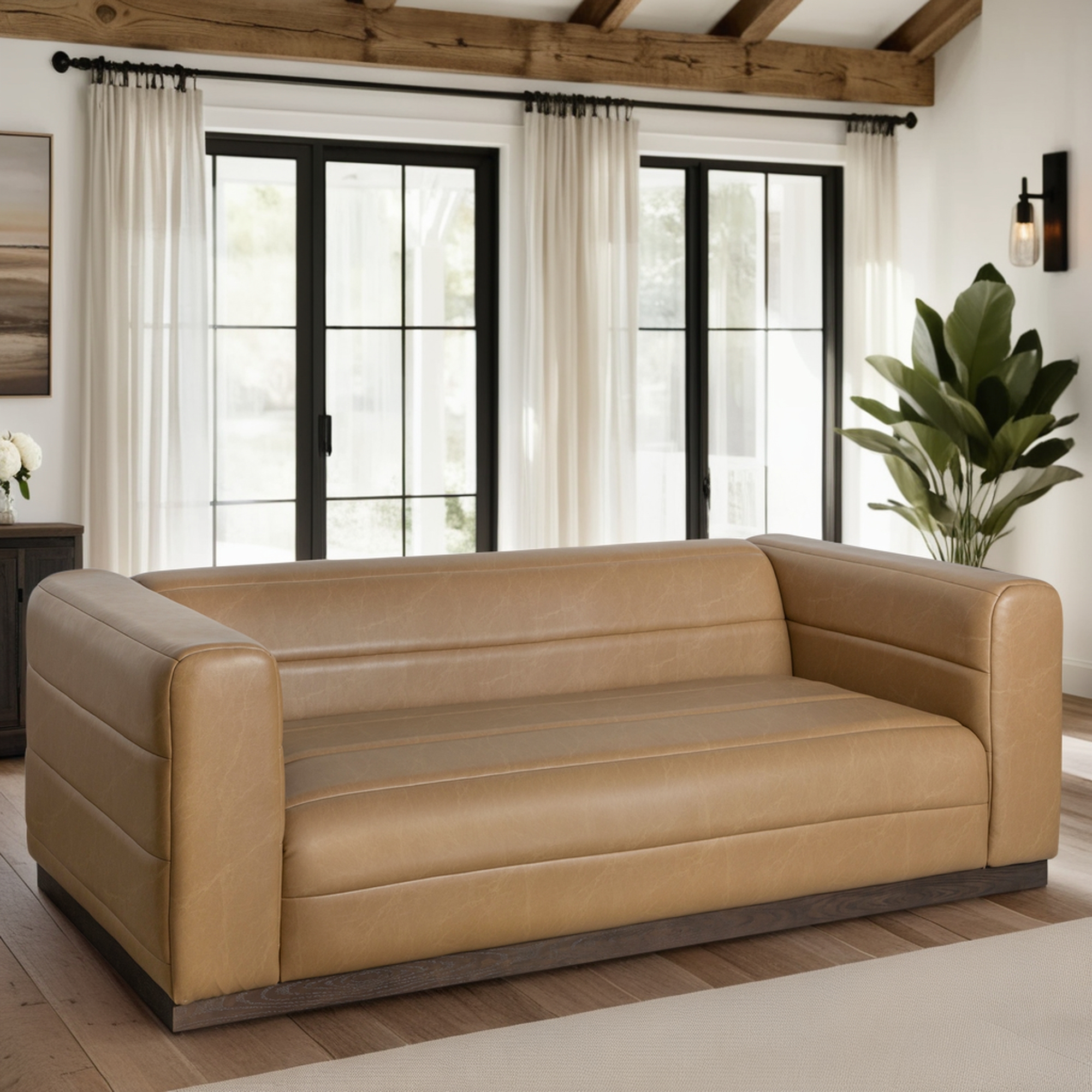Armen Living Brea Squared 3-Seater Sofa