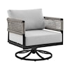 Armen Living Felicia Outdoor Swivel Chair