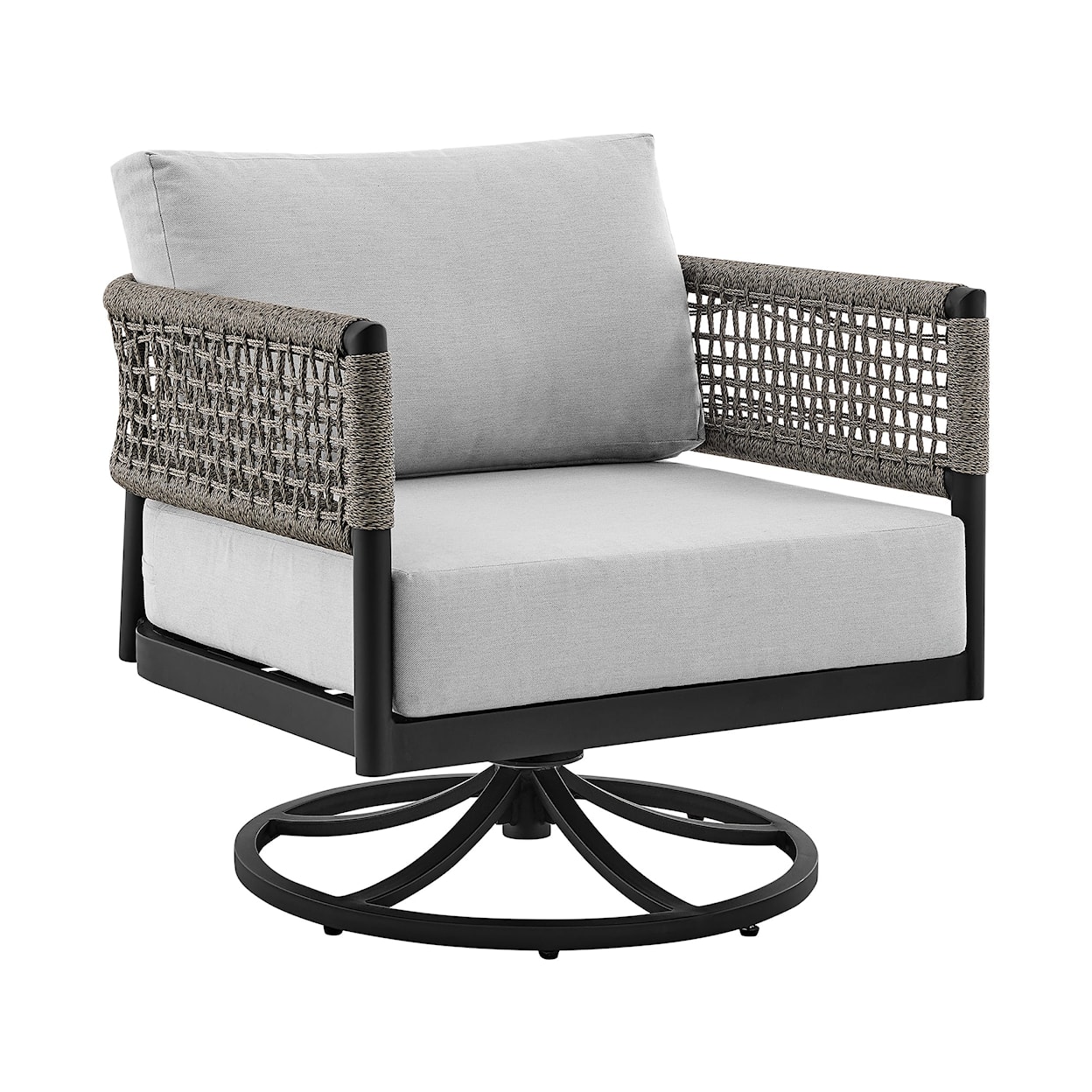 Armen Living Felicia Outdoor Swivel Chair