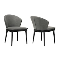 Set of 2 Contemporary Upholstered Side Chairs