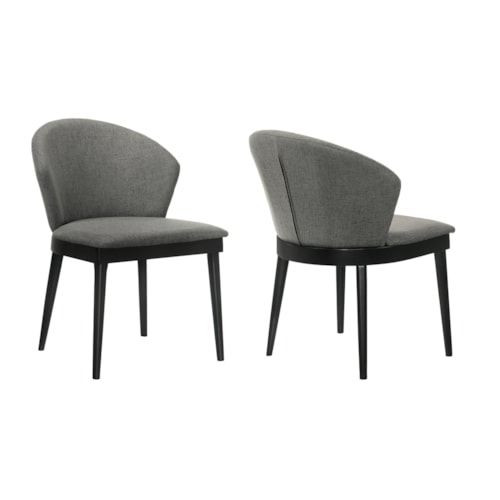 Set of 2 Contemporary Upholstered Side Chairs
