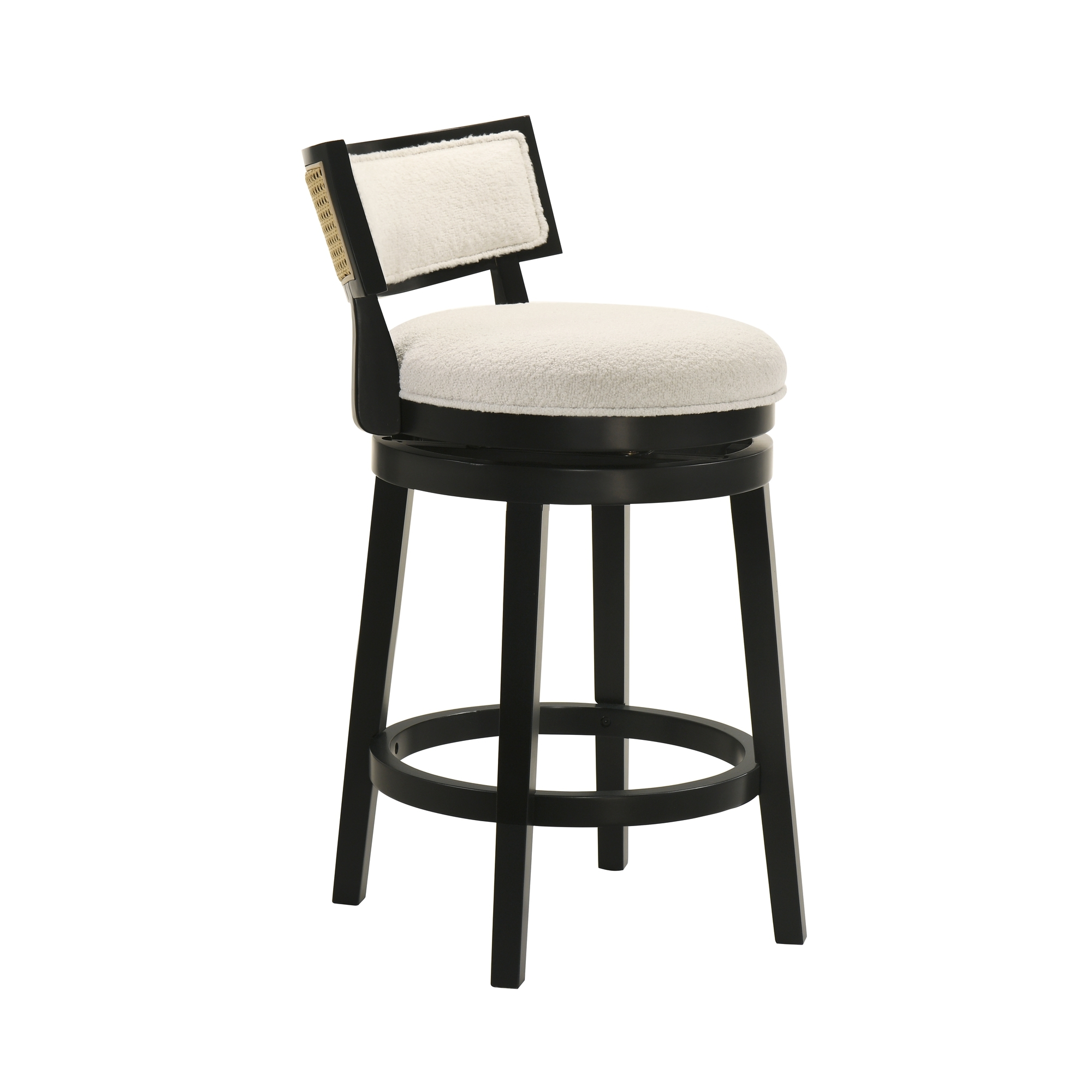 Upholstered Round Swivel Counter Stool