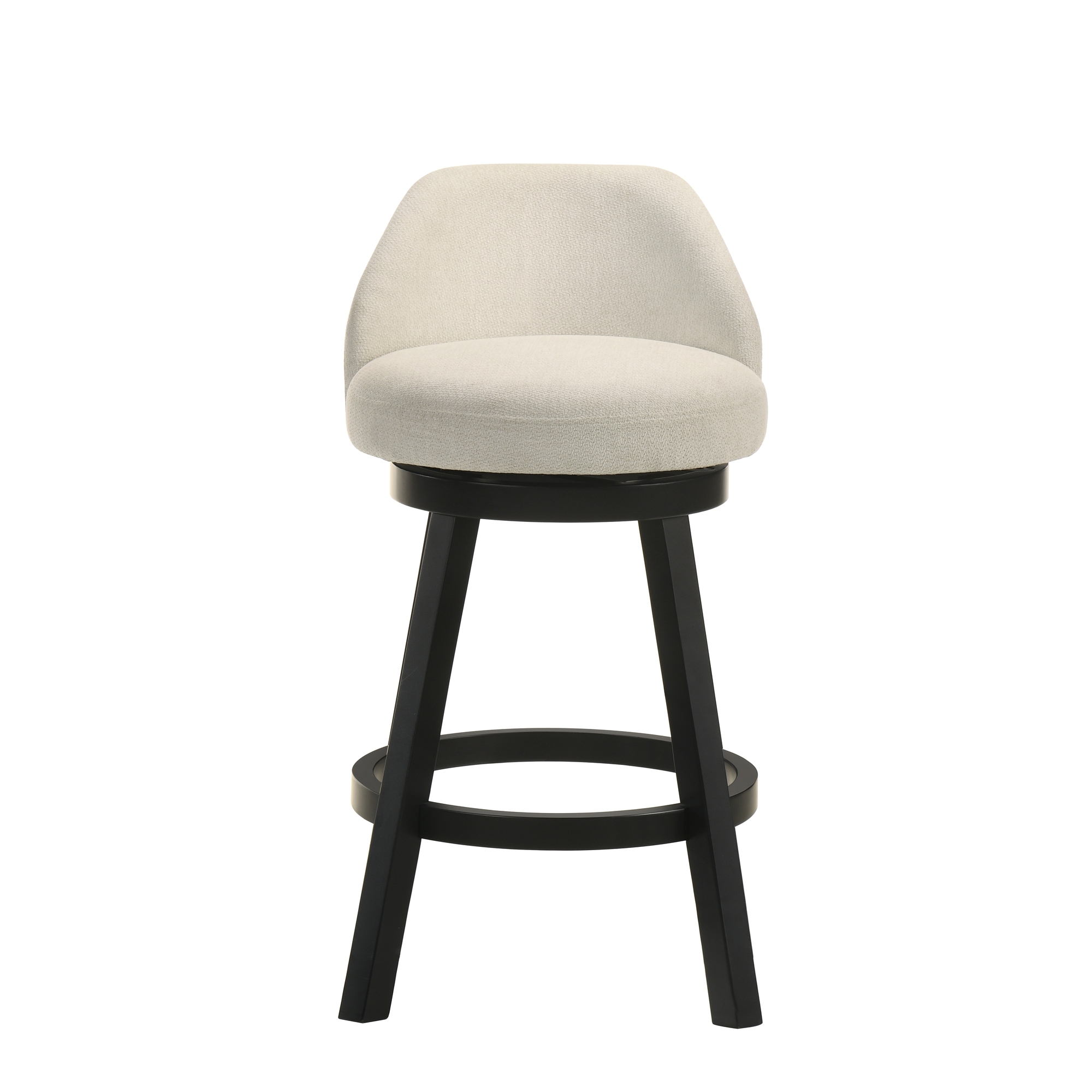 Armen Living Erika Low Curved-Back Swivel Counter Stool