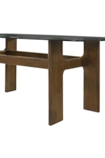 Armen Living Ileena Mid-Century Modern 7-pc. Dining Set with Tempered Glass-Top Table