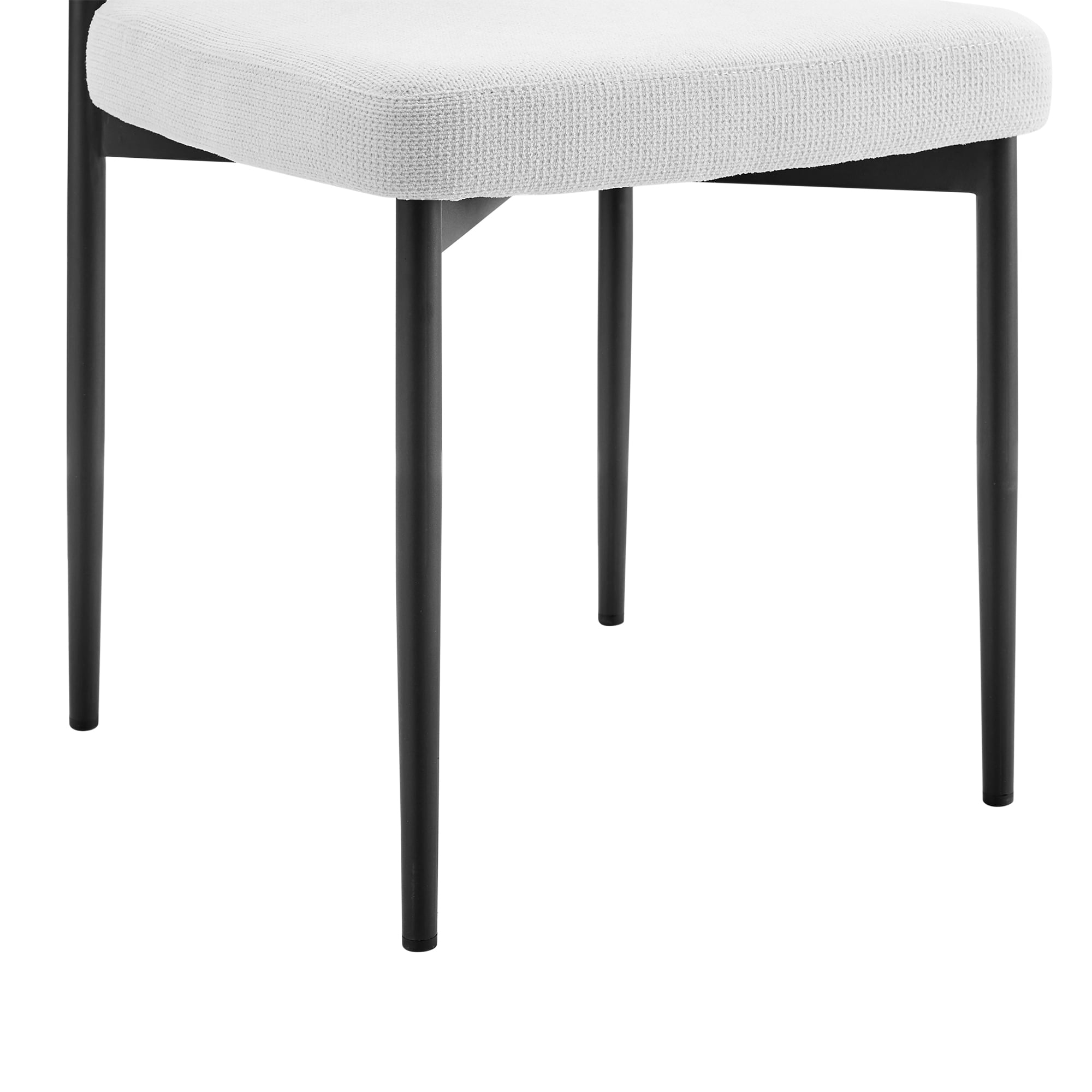 Armen Living Shannon Metal Open-Back Upholstered Dining Chair