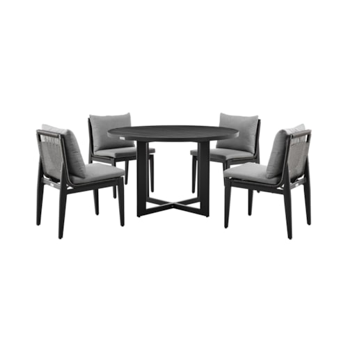 5-Piece Outdoor Aluminum Dining Set