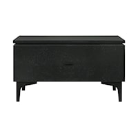 Contemporary 1-Drawer Nightstand with Metal Legs