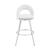 Armen Living Charlotte White Barstool