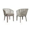 Armen Living Haiti Set of 2 Outdoor Dining Chairs